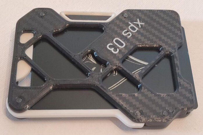 Porte-cartes, impression 3D, effet holographique